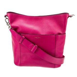 NWOT Henri Bendel Soho Bucket Hobo bag in pink leather